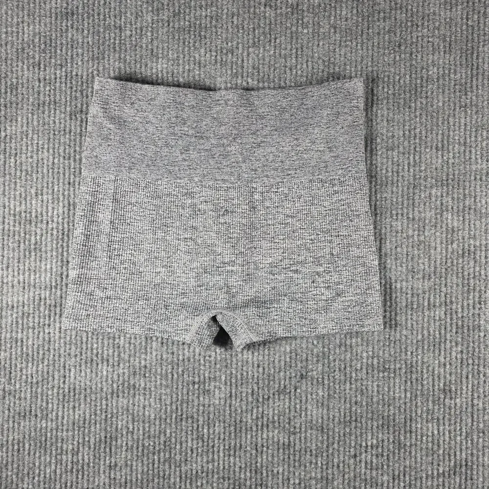 Colsie‎ Ribbed Seamless Lounge Shorts Gray Soft Stretch Women L